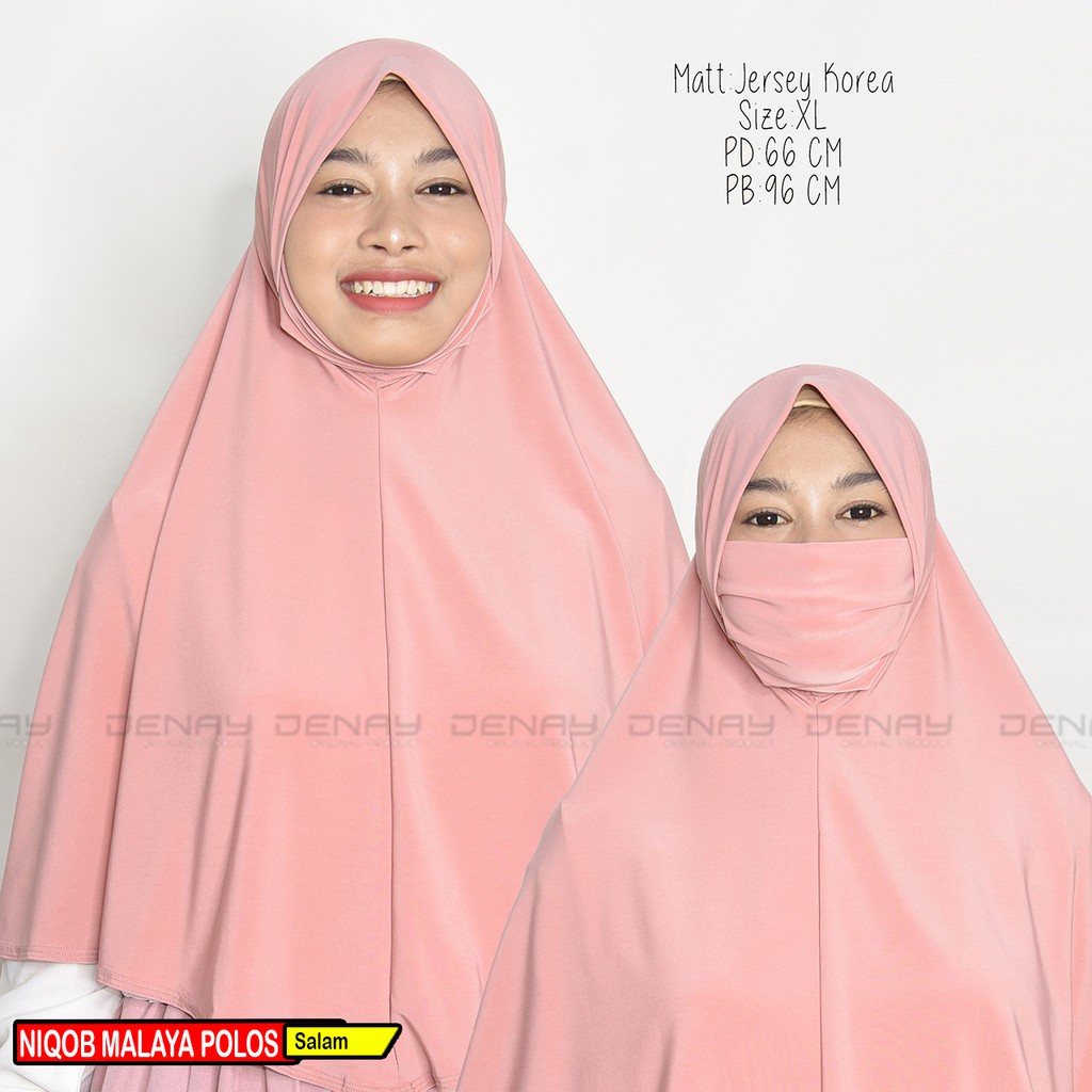 TOKODENAY - HIJAB MASKER - NIQAB MALAYA 2IN1 - BAHAN JERSEY - JILBAB WANITA MUSLIMAH - BEST SELLER