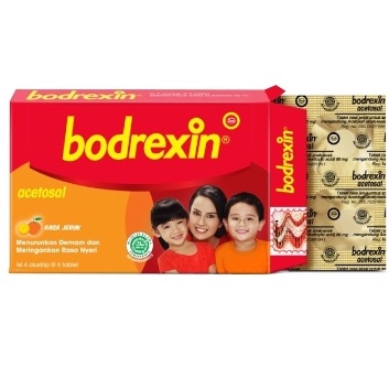 Bodrexin Tablet Rasa Jeruk Untuk Demam &amp; Nyeri Anak 80 mg 1 Tablet / obat anak