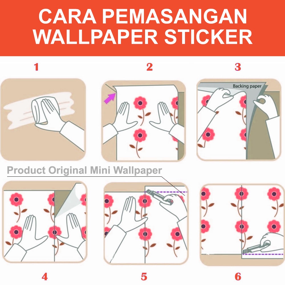 (PROMO COD) Gudang Wallpaper Stiker Dinding Kamar Tidur Motif Salur Minimalis Bahan Berkualitas (GRADE A+)