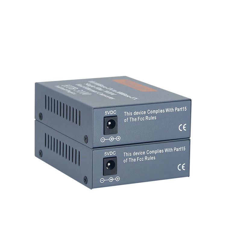 HTB-3100A+B, konverter media serat optik pita mode tunggal ，EU  5V-3Apower supply