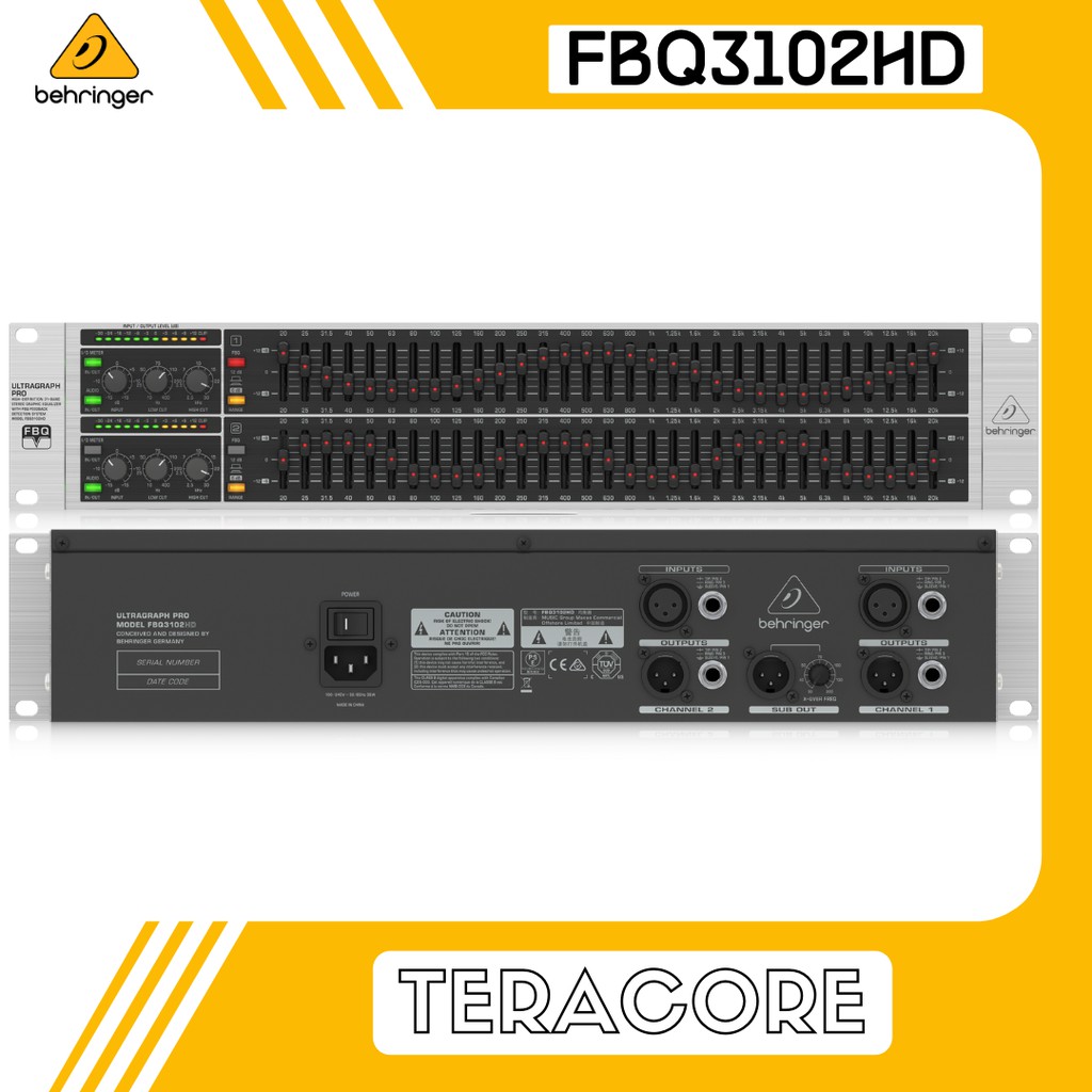 Behringer FBQ3102HD FBQ-3102 FBQ3102 3102 HD Graphic Equalizer 31 Band