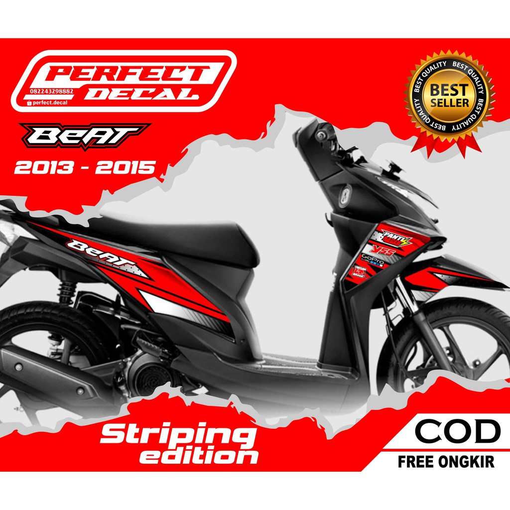 Cutting Stiker Striping Motor BEAT FI 2013 - 2015 OLD / New Decal Custom Variasi
