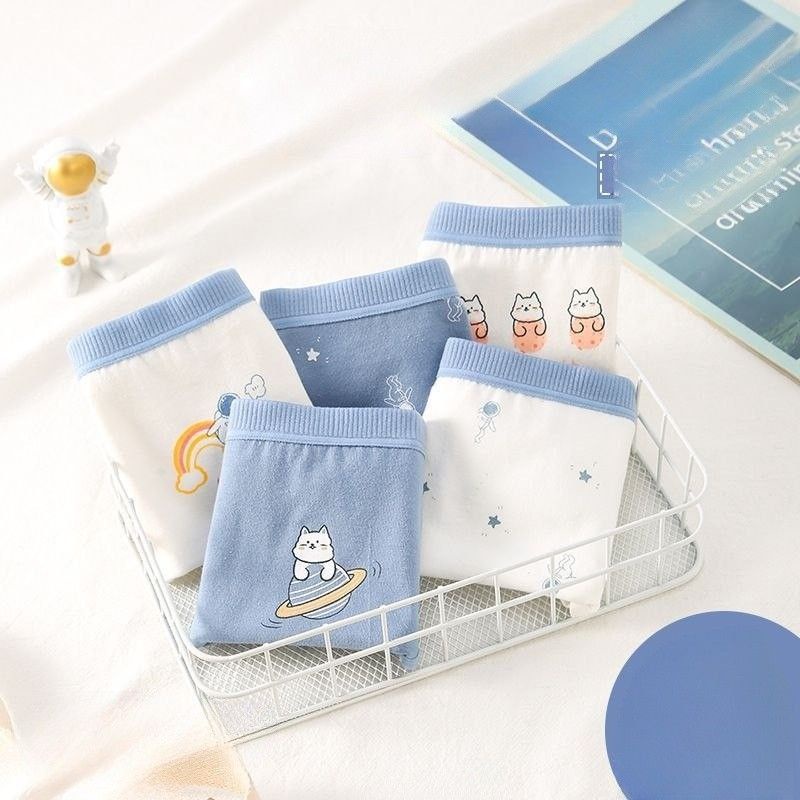 5Pcs/Box CD celana dalam dalem underwear wanita remaja perempuan cewek dewasa brief katun import mot