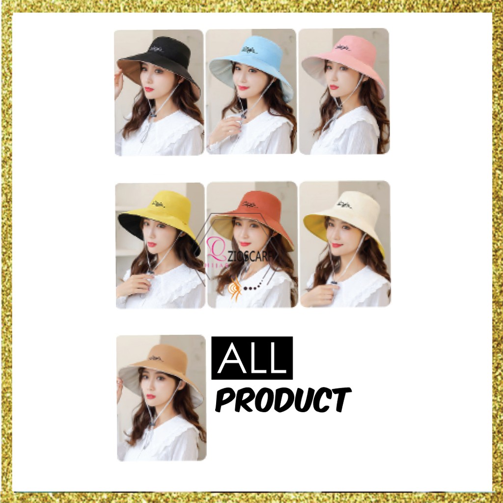 TOPI PANTAI OUTDOOR VISOR PELINDUNG SUMMER BUCKET ANTI UV MATAHARI LIPAT LEBAR IMPORT WANITA PRIA ZO