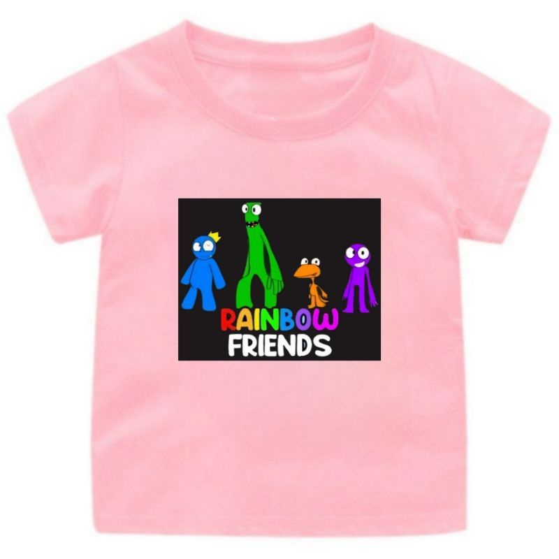 BAJU VIRAL  KAOS  ATASAN ANAK CEWEK COWOK VIRAL RAINBOW FRIENDS 1-12TAHUN