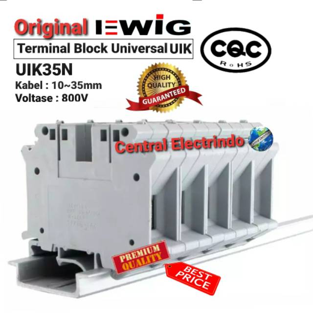 Terminal Block Universal UIK35N (10~35mm) 800V Din Rail EWIG.