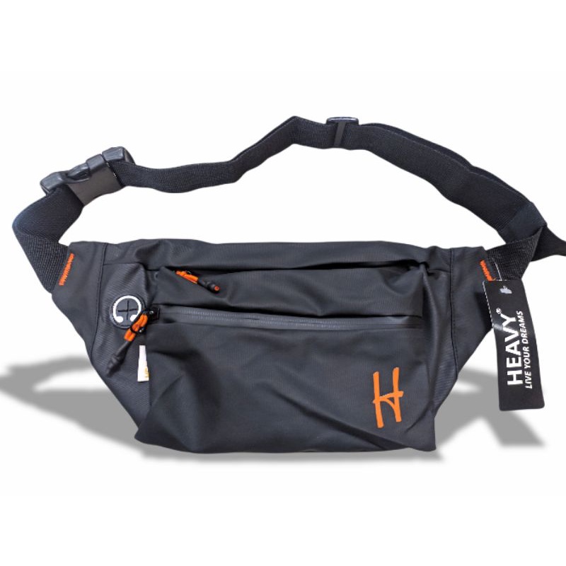 TAS SELEMPANG PRIA HEAVY.BAG. WAIST BAG HEAVY( WATERPROOF) anti air