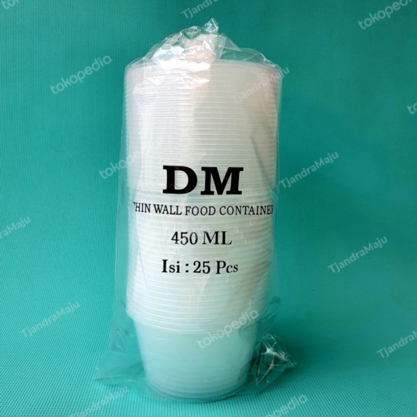 Promo TERMURAH THINWALLMANGKOK PLASTIKROUND MERK DM UK 450ML450 ML Murah