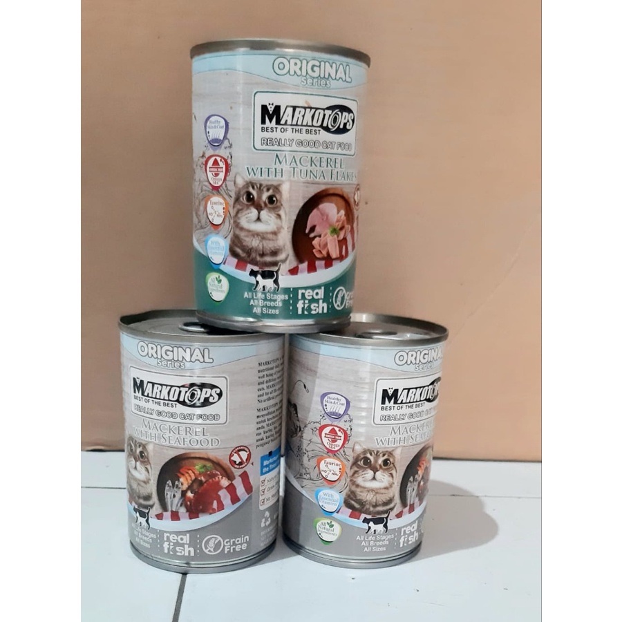 Markotops 400gr Makanan kaleng Makanan Kucing Kaleng 400gr Markotops