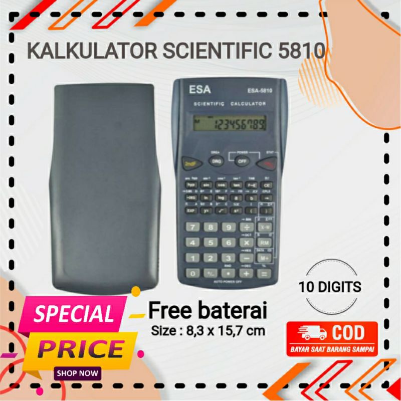 

Diskon Asik Kalkulator Scientific Murah Calculator Sin Cos Matematika Kakulator Sekolah Belajar 10 DIGITS Free Baterai