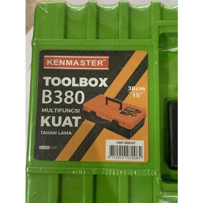 Toolbox Tempat Kotak Penyimpanan Alat Perkakas Tool Box Kenmaster B380 - Hijau