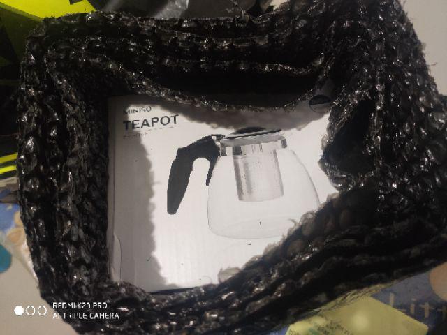 Miniso Official Teko Kaca/tempat Teh Teapot 900 Ml