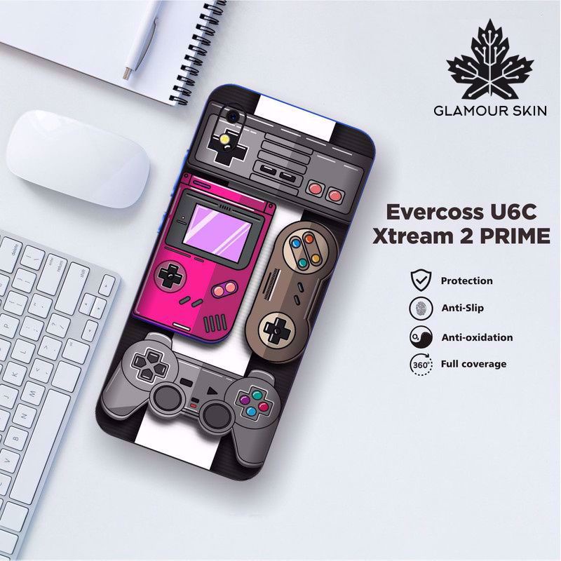 *(Dapat2PCS)* EVERCOSS U6C XTREAM 2 PRIME Garskin Case/Stiker Protector Motif GAME