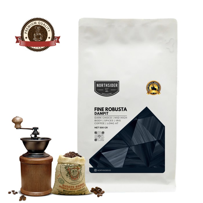 

BIJI KOPI FINE ROBUSTA DAMPIT 500GR NORTHSIDER COFFEE - kkp2398