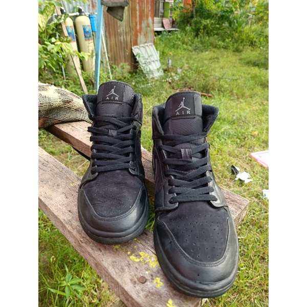 AIR JORDAN 1 MID FULL BLACK SECOND ORIGINAL SIZE 44 INSOLE 28CM