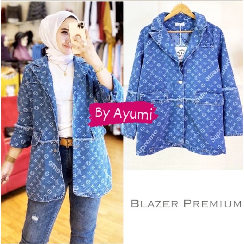Ayumi Blazer Full Denim Suppremee#Lv# premium BKK