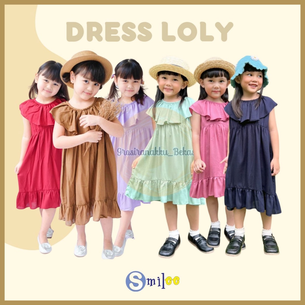 Dress Anak Smile Loly Mix Warna 1-5Thn