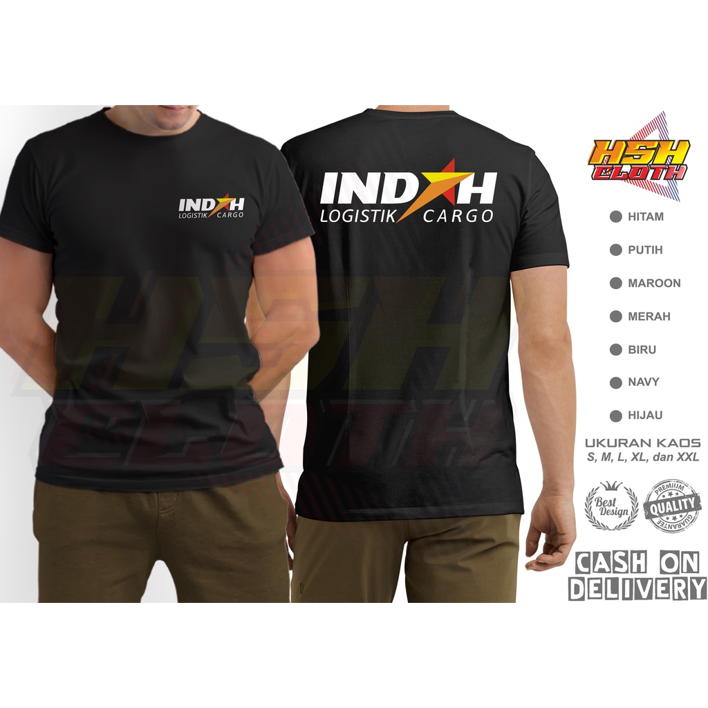 Baju Kaos Distro Indah Cargo Logistik Perusahaan Bisa Custom - HSHCloth