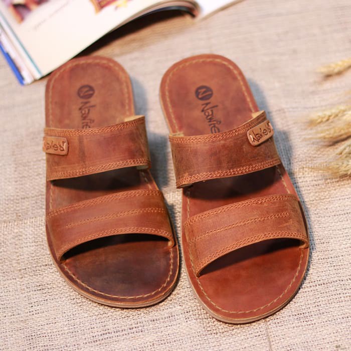  Sandal  Kulit  Asli Pria KEREN Original Nawies  Leather 