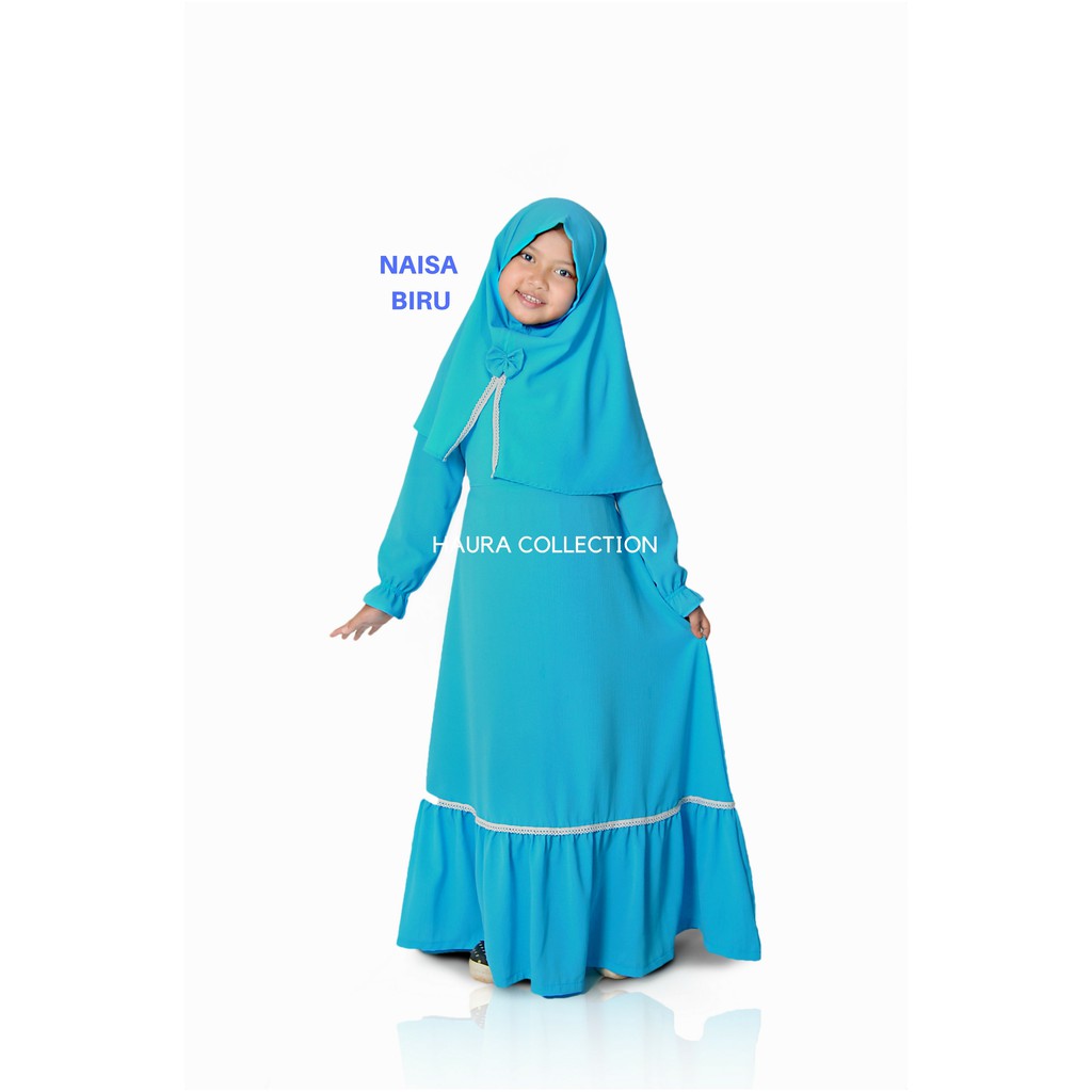 Best Seller Baju muslim/gamis anak perempuan warna biru