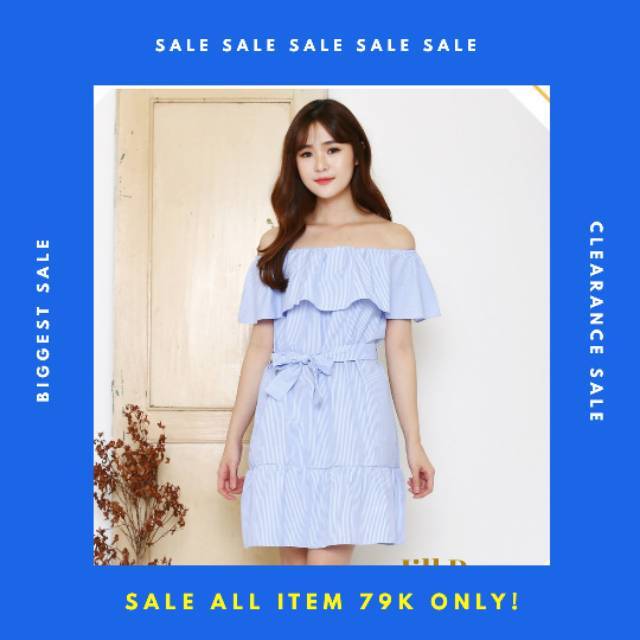 SALE Jill Sabrina Dress / Dress Murah / Sabrina Top / Casual Dress