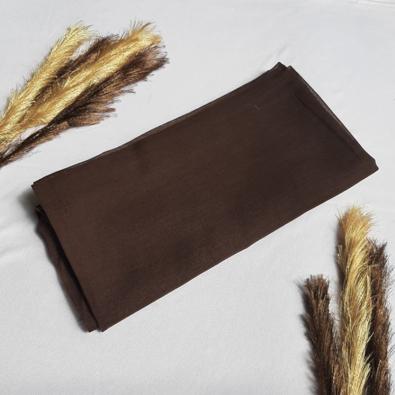 SEGIEMPAT PARIS POLOS PREMIUM AZARA | ANTI LETOY | PARIS VOAL | KERUDUNG MIRACLE MURAH | HIJAB JILBAB SQUARE | JILBAB SEMI PREMIUM SEKOLAH-Dark Choco