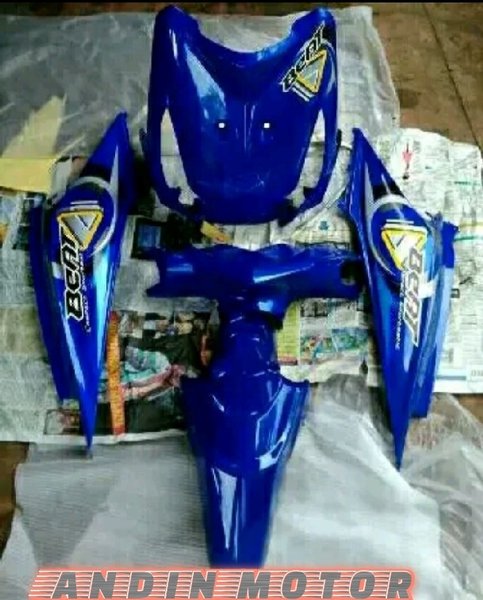 Cover body beat karbu full set warna biru