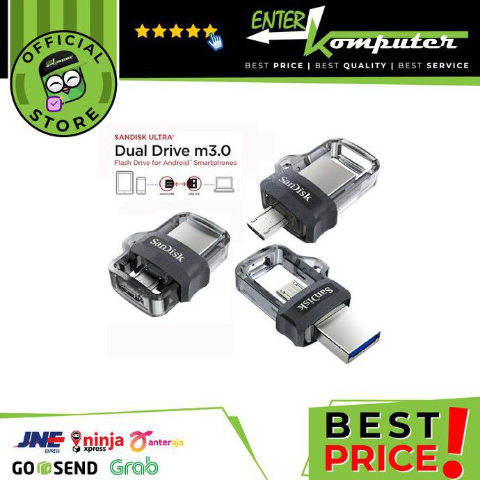 SANDISK ULTRA DUAL DRIVE OTG 32GB USB M3.0 - SDDD3-32G - HITAM