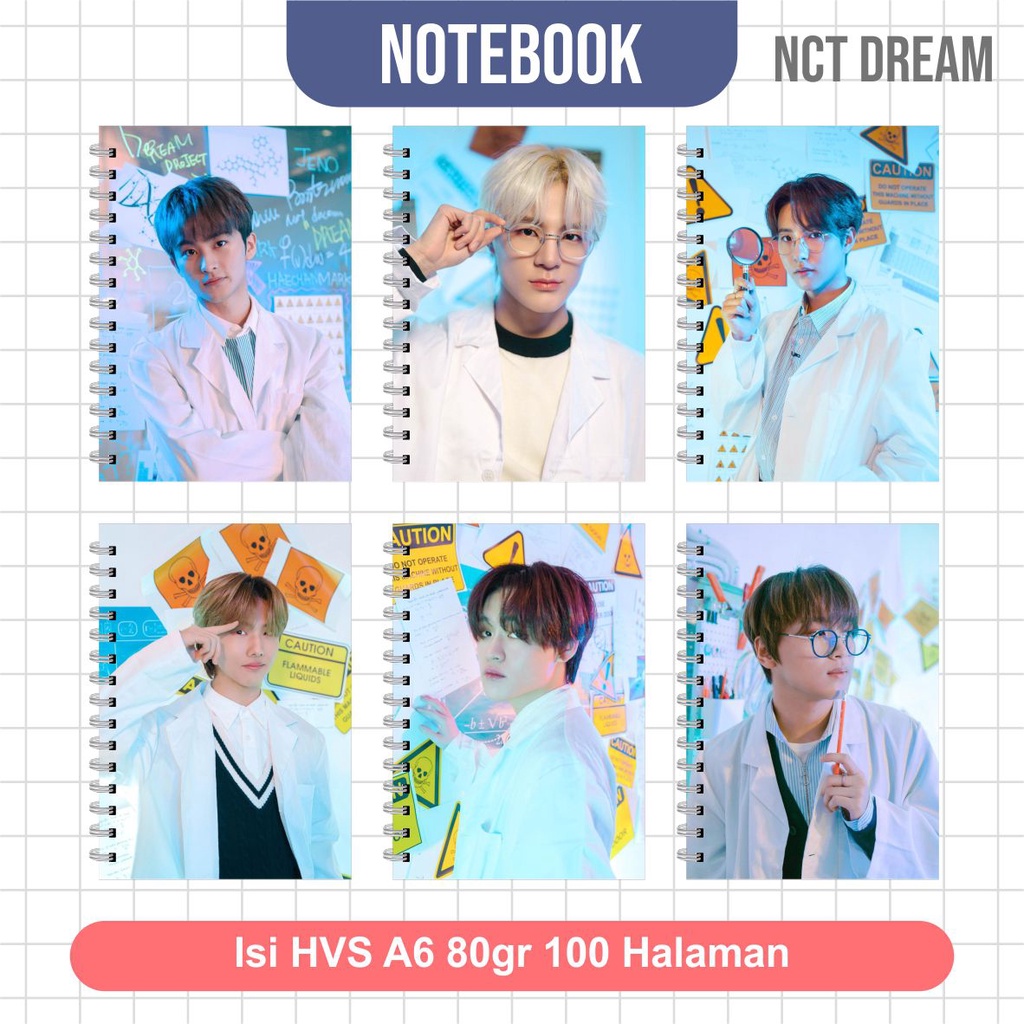 

Notebook A6 (10,5x14,5 cm) KPOP NCT DREAM Seri 5 / NOTEBOOK KPOP NCT TERMURAH