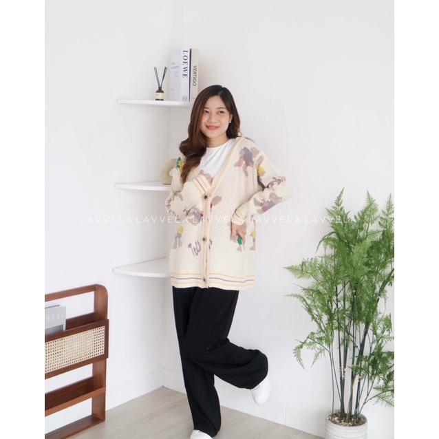 TEDY CARDI LAVVELA OUTER CARDIGAN RAJUT KOREA IMPORT