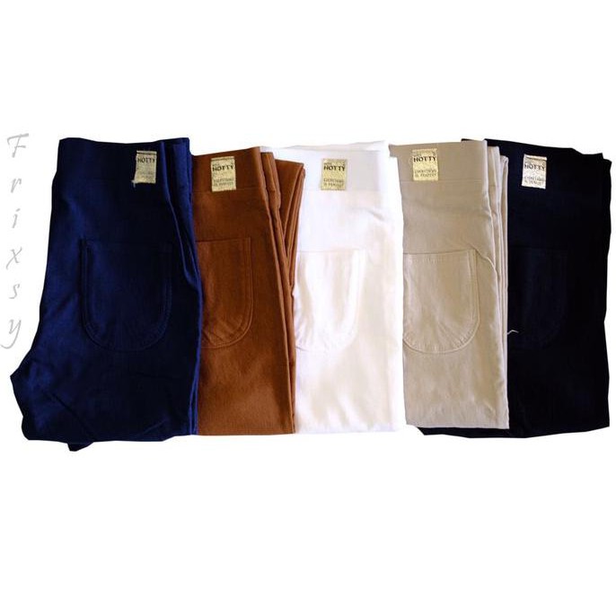 Celana Highwaist Stretch Miss Hotty Import Original Kancing Depan I1699