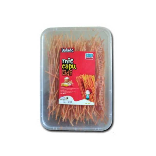 

Mie lidi goreng cappu lidi kemasan box super pedas