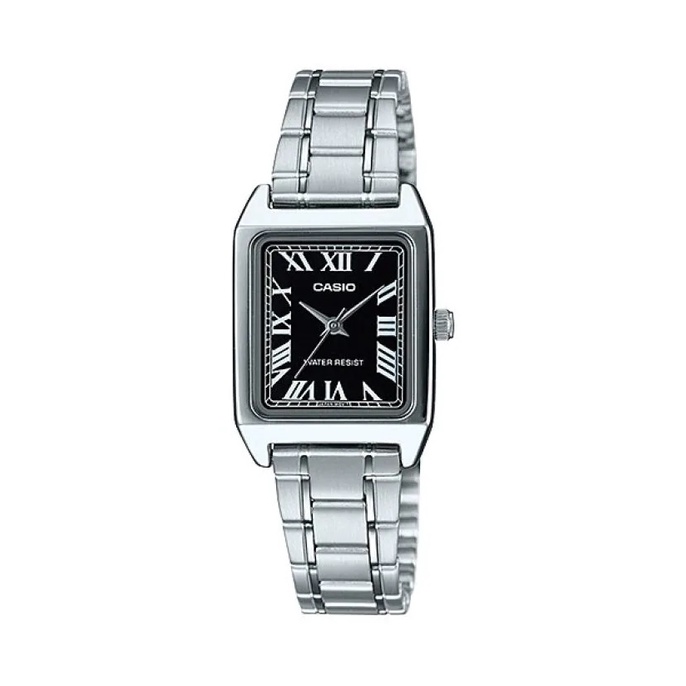 Casio Original LTP V007D 1B / LTP-V007D-1E 2B 4E 7E Jam Tangan Wanita Rantai Silver Stainless Steel Strap