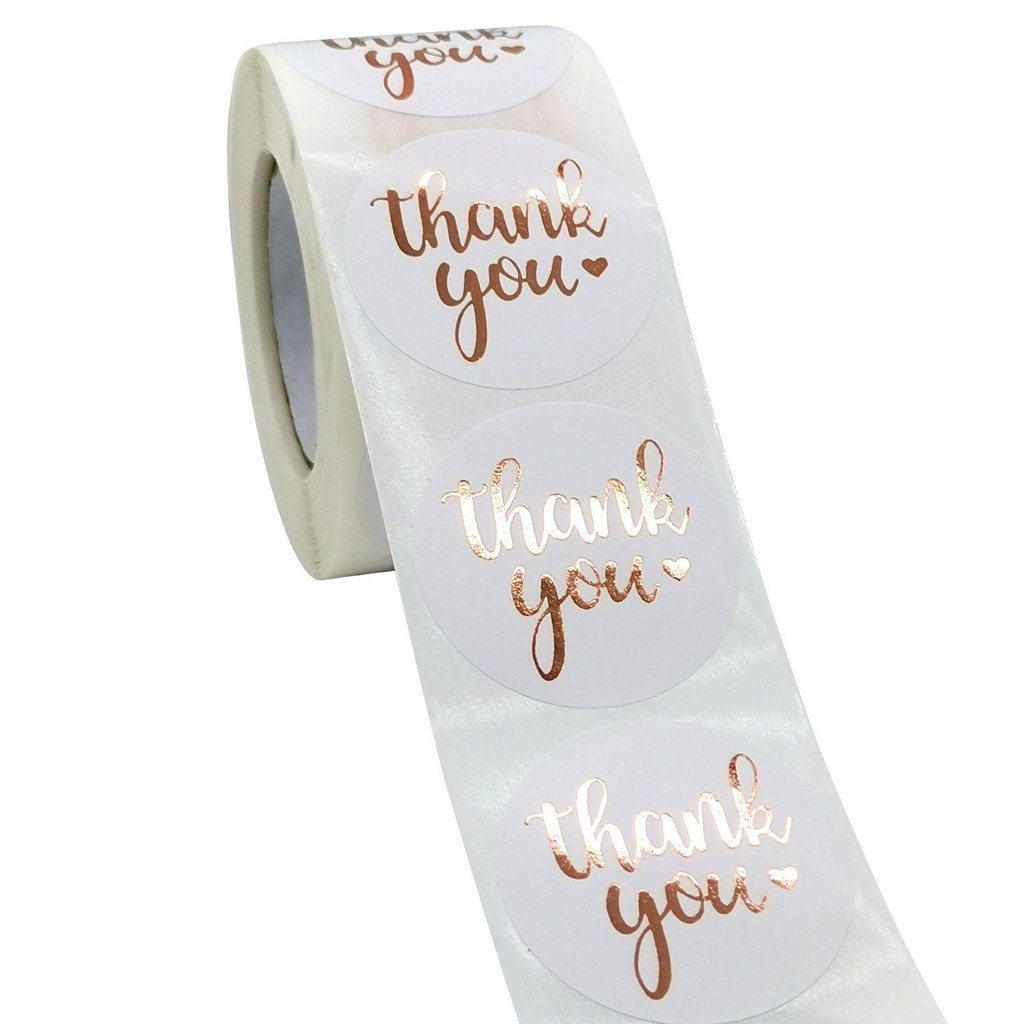 Stiker Segel Holografik Tulisan Thank You Untuk Kemasan