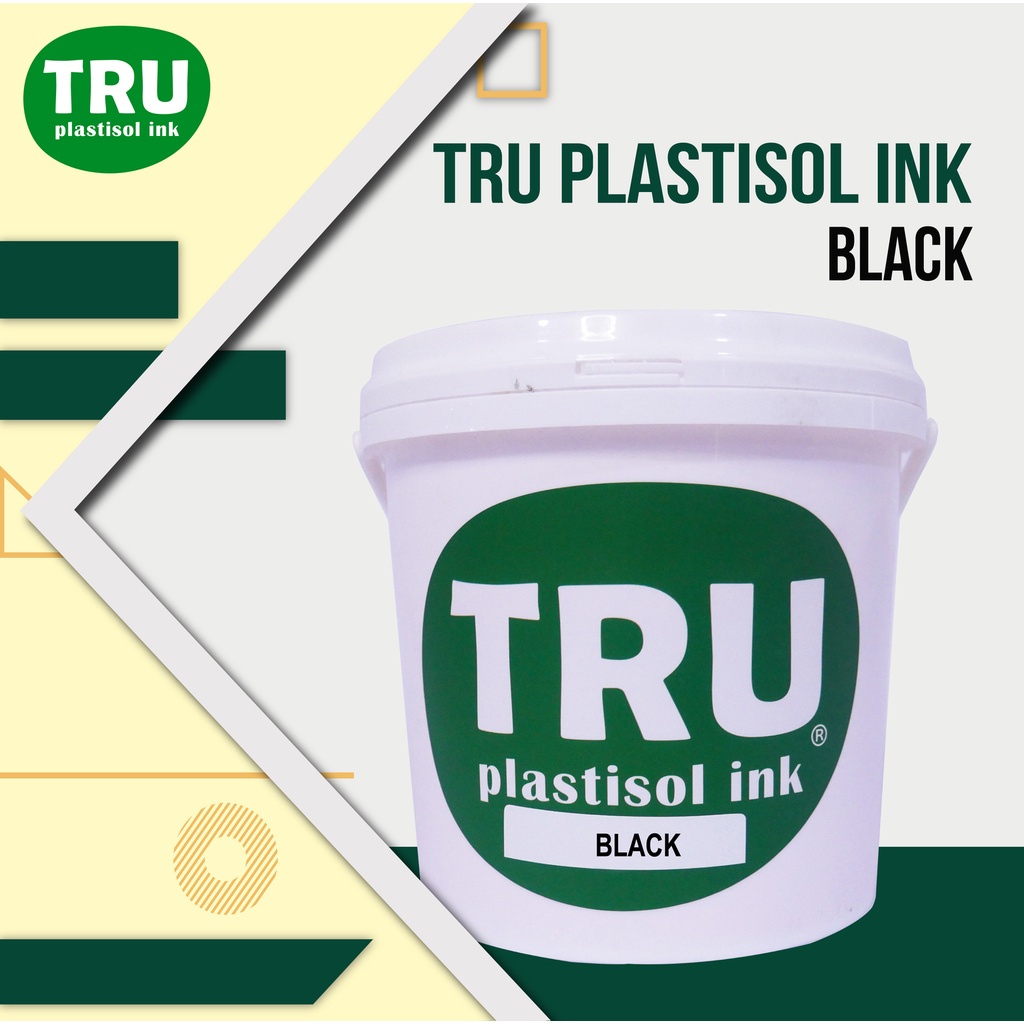 

TRUcolor Plastisol Black Tinta Sablon Distro Hitam 1kg Original