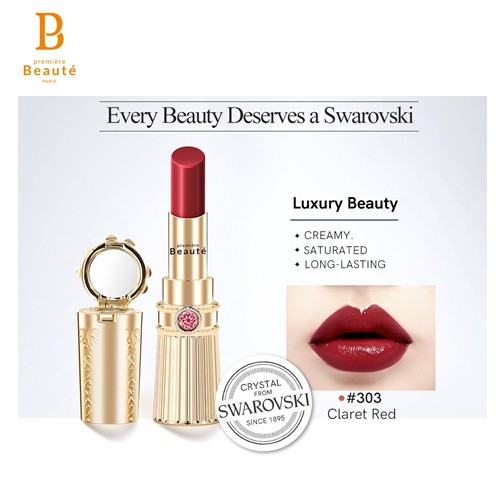 Premiere Beaute Swarovski Crystal Cherry Lipstick/Lipgloss