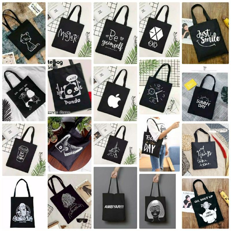 Tote bag Resleting Tas Sekolah Tas Kuliah