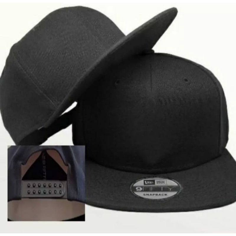 Topi Snapback Hitam Polos Topi Hip Hop Polos