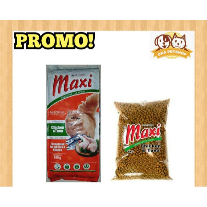 Makanan kucing maxi 1kg Repack