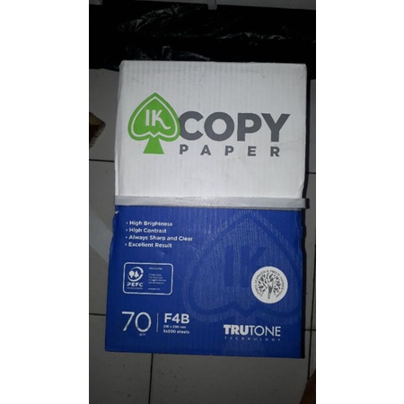 

Hvs F4 ika copy 70 gram 1 bok isi 5 rim