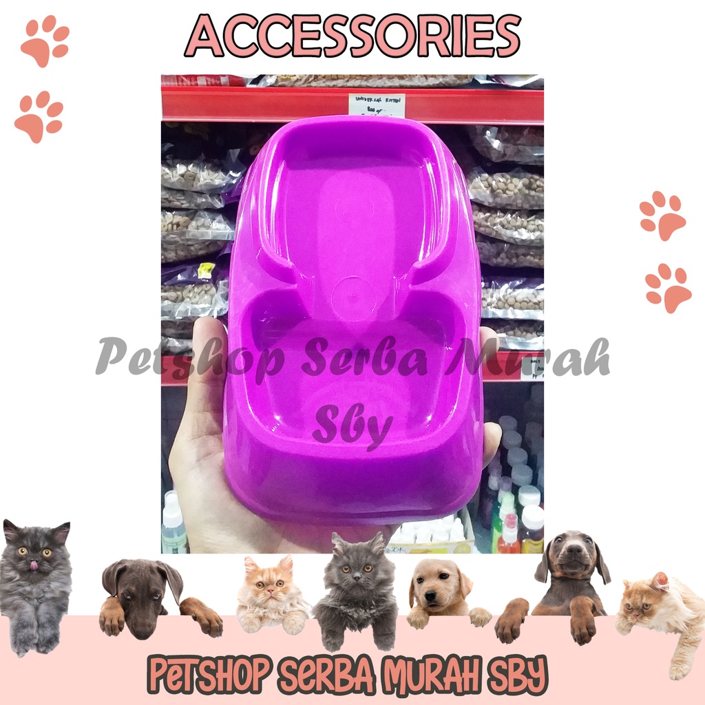 Tempat Makan Hewan Peliharaan W/ Dispenser Small - Accessories Hewan