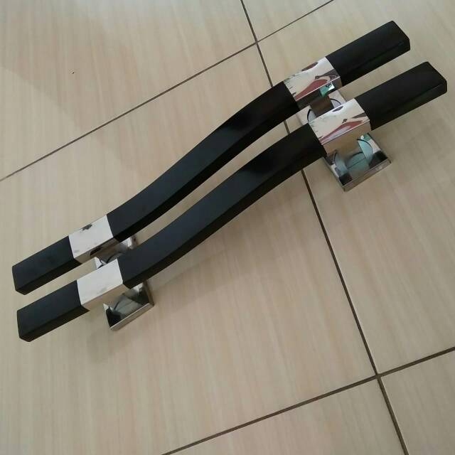 set handle pintu  stainless  hitam