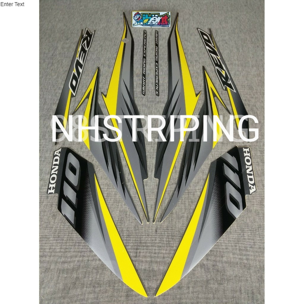 STRIPING HONDA REVO 110 KUNING TAHUN 2009 STRIPING  POLET