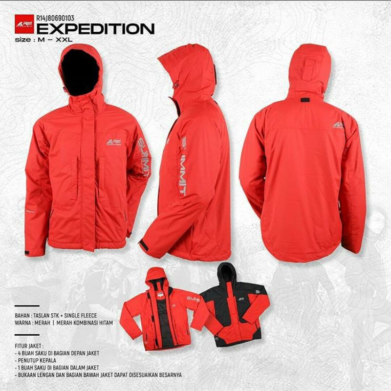 JAKET AREI REI EXPEDITION ORIGINAL | JACKET TASLAN FLEECE POLAR RIDING MOUNTAIN GUNUNG PENDAKI WATER