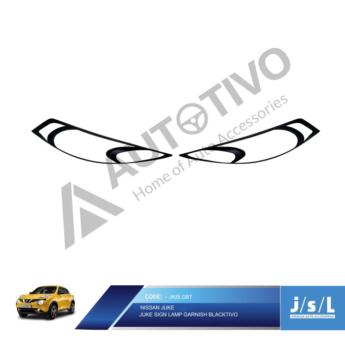 Aksesoris Fariasi Mobil JSL Garnis Lampu Senja Nissan Juke Side Lamp Garnish Blacktivo original JSL
