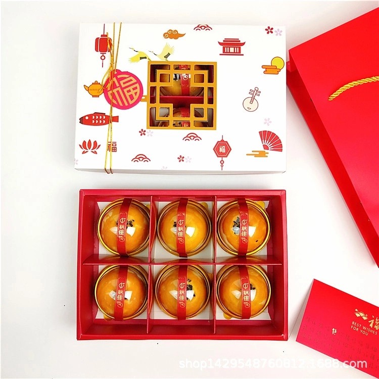 Kotak Kue Bulan Mooncake Set 6 Box Packing Kue Mooncake Murah Grosir