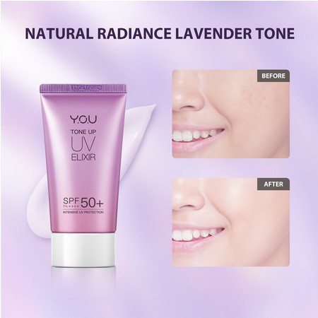 YOU Daily Skin Goods Tone Up UV Elixir SPF 50+ PA++++ 40ml [Sunscreen dengan Efek Tone Up] triple UV Elixir 30ml you makeup sunscreen