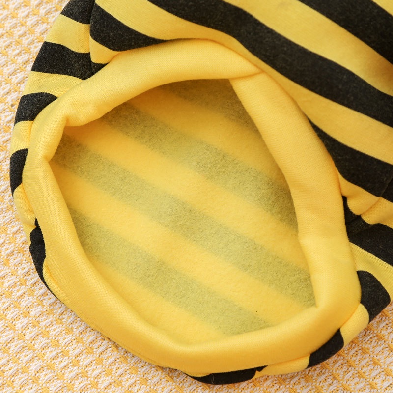 ★〓YUFeiPet〓★ Pet puppy Halloween dress up bee costume puppy autumn and winter plus velvet clothes