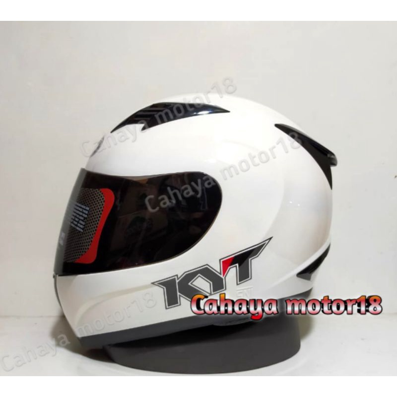 HELM KYT R10 WHITE SOLID|PUTIH FULL FACE