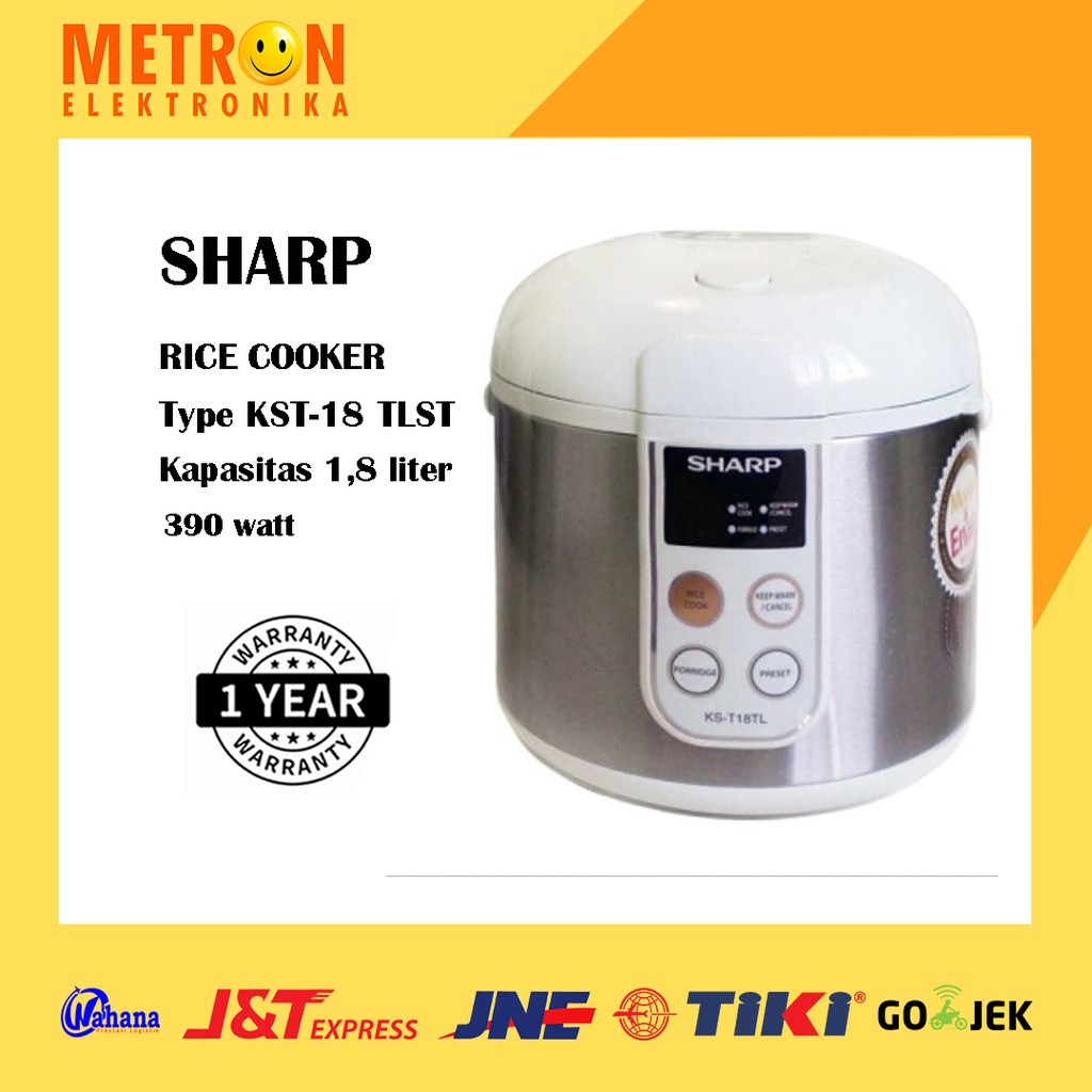 SHARP KST-18 TLST PENANAK NASI / MAGIC COM 1.8 LITER / KST18TLST